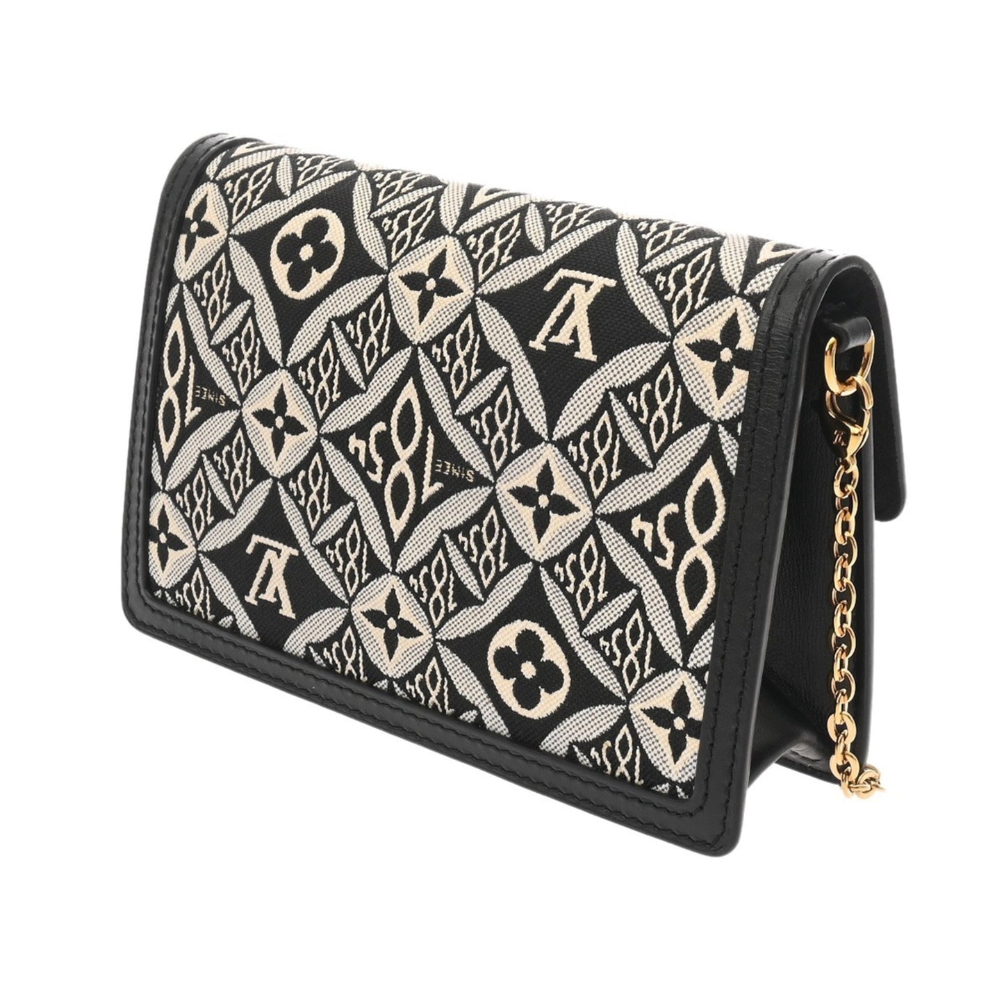 Louis Vuitton Jacquard Portefeuille Dauphine Black With Gold Hardware