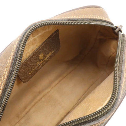 Gucci Old Gucci Sherry Line Pochette Shoulder Bag Pvc Leather Beige Brown 89.02.066