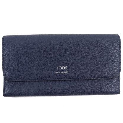 Tod'S Logo Tri-Fold Leather Long Wallet