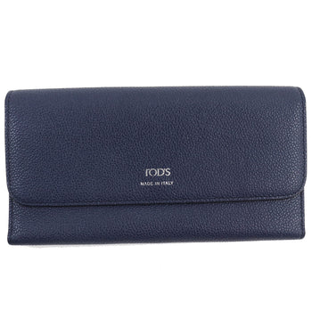 Tod'S Logo Tri-Fold Leather Long Wallet