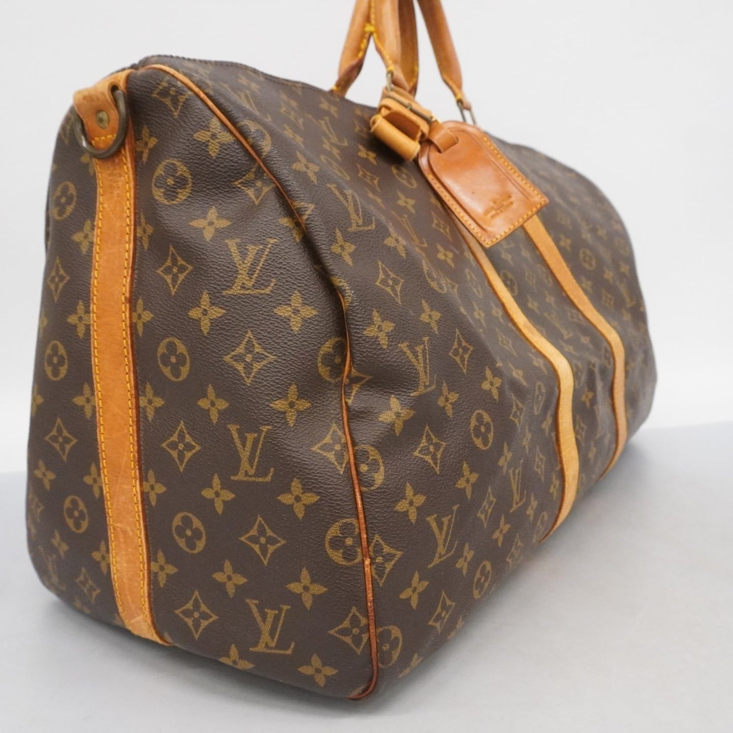 Louis Vuitton Monogram Keepall Bandouliere 55 Boston Bag M41414 Brown