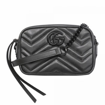 Gucci Gg Marmont Shoulder Bag 634936 Leather Black