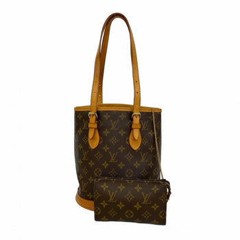 Louis Vuitton Monogram Bucket Pm Tote Bag M42238 Brown