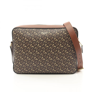 Burberry Tb Monogram Shoulder Bag Coated Canvas Leather
