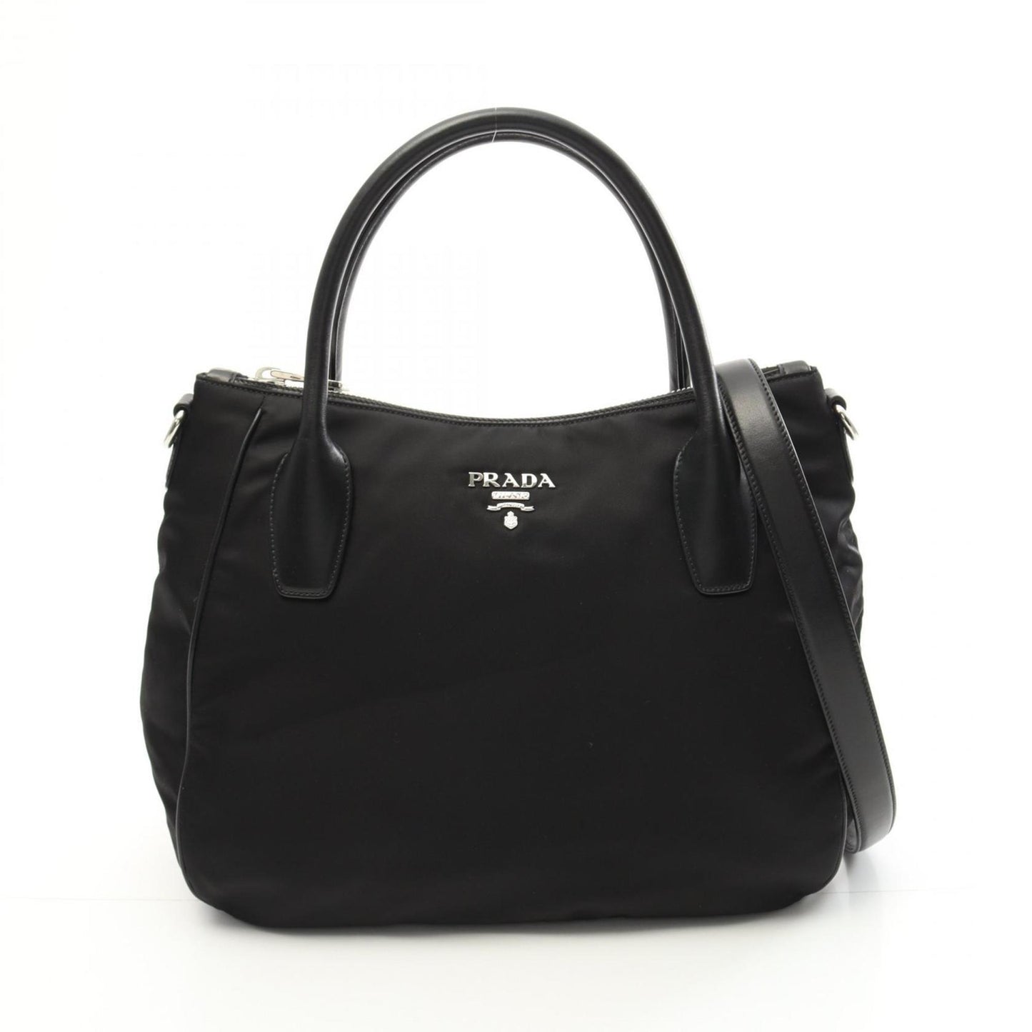 Prada Tessuto + Soft Calf Tote Bag Nylon Leather