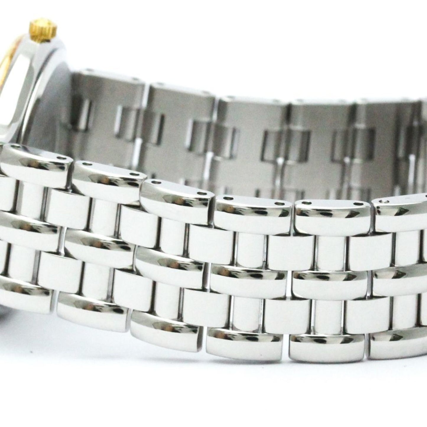 Polished Omega De Ville K18 Gold Steel Quartz