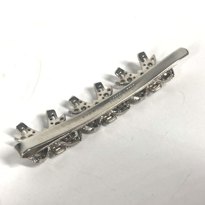 Miu Miu 5Jf031 Ribbon Rhinestone Hair Barrette Hairpin Metal