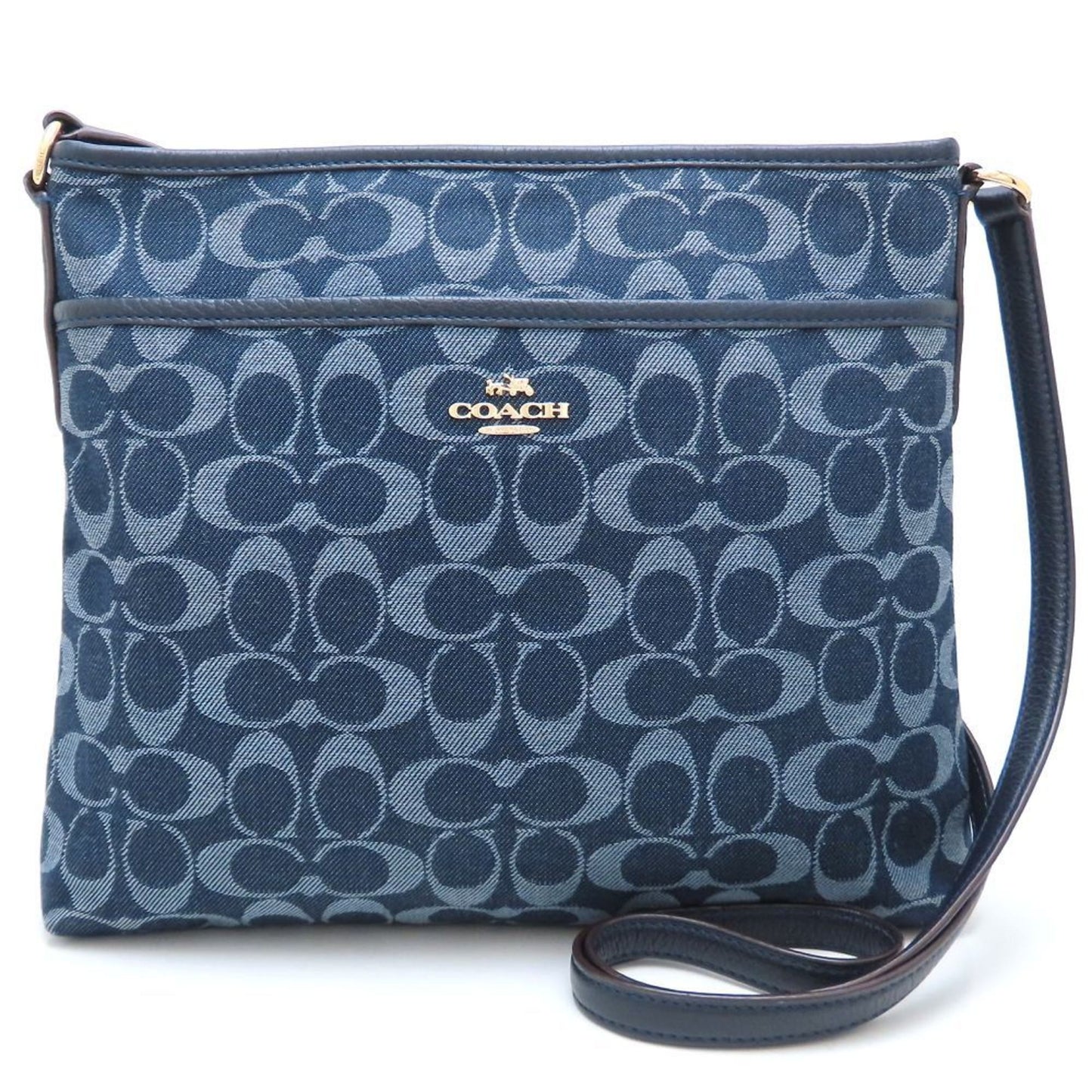 Coach 10769E Shoulder Bag In Denim And Leather