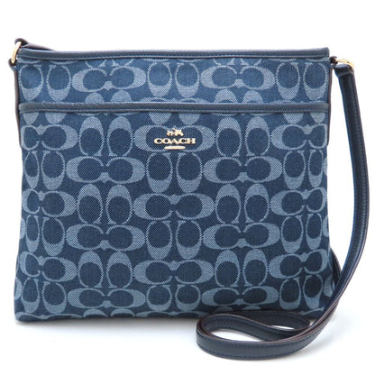 Coach 10769E Shoulder Bag In Denim And Leather