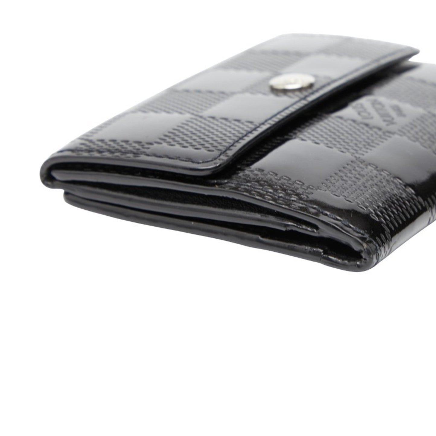 Louis Vuitton Damier Vernis Ludlow Wallet/Coin Case/Business Card Case M92136 Black Patent Leather