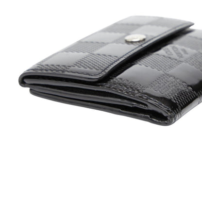 Louis Vuitton Damier Vernis Ludlow Wallet/Coin Case/Business Card Case M92136 Black Patent Leather