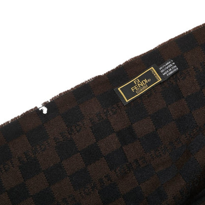 Fendi Logo Scarf In Brown