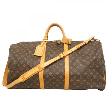 Louis Vuitton Monogram Keepall Bandouliere 60 Boston Bag M41412 Brown