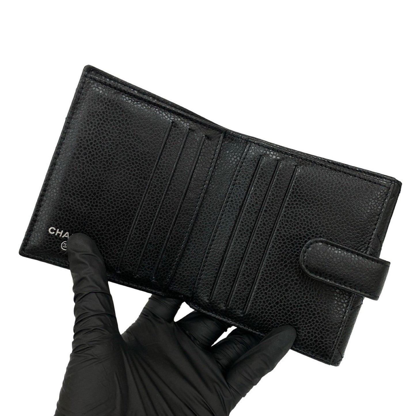 Chanel Matelasse Coco Caviar Leather Bi-Fold Wallet