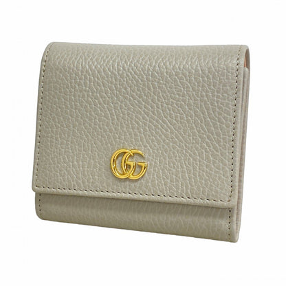 Gucci Gg Marmont Wallet 598587 Leather Gray Pink