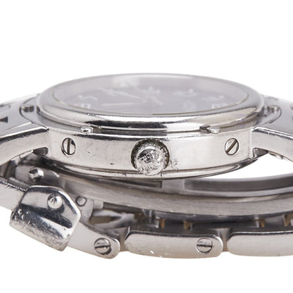 Herms Clipper Watch Cl4.210 Quartz Navy Dial Stainless Steel