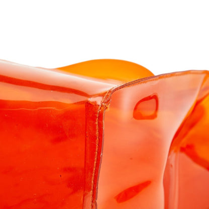 Herms Vinyl Kelly "Journey To Wonderland" Exhibition Handbag Tote Bag Orange