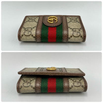 Gucci Gg Marmont 6-Ring Key Case In Supreme Canvas