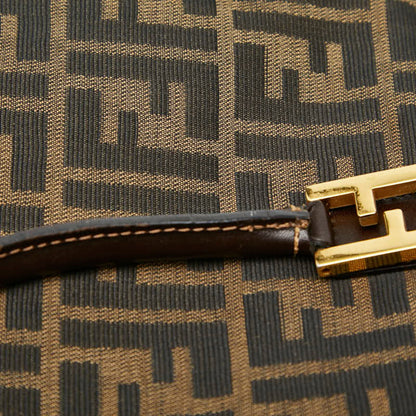 Fendi Zucca Handbag Tote Bag Brown Canvas