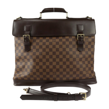 Louis Vuitton Louis Vuitton West End Pm Damier Boston Bag N41130 Calf Ebene Brown Shoulder