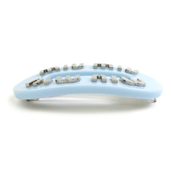 Miu Miu Miu Barrette Hair Accessory Resin Light Blue X Silver