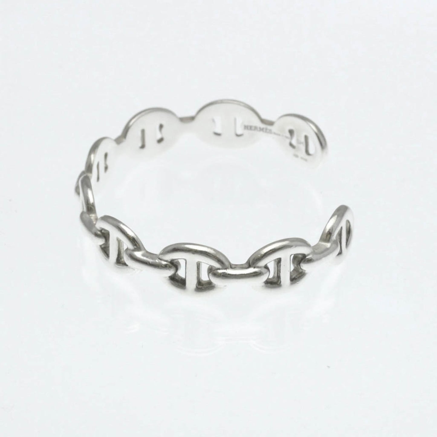 Hermes Chaine D'Ancre Silver 925 No Stone Bangle Silver