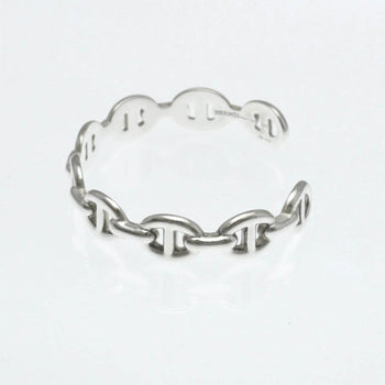 Hermes Chaine D'Ancre Silver 925 No Stone Bangle Silver