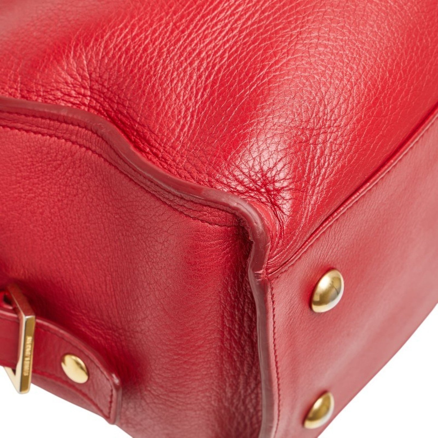 Saint Laurent Petit Cabas Handbag/Shoulder Bag 2Way 311210 Red Leather