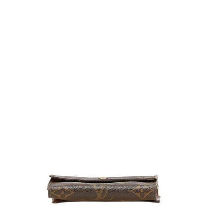 Louis Vuitton Monogram Porte Monnaie Bi-Fold Wallet M61652 Brown Leather