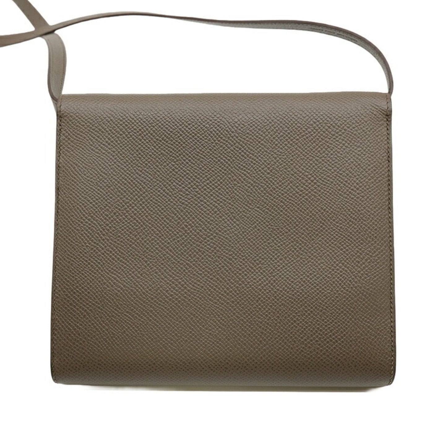 Hermes Click 16 Shoulder Bag Pouch Wallet Epsom Leather Etoupe Greige #A