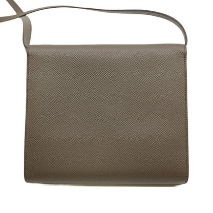 Hermes Click 16 Shoulder Bag Pouch Wallet Epsom Leather Etoupe Greige #A