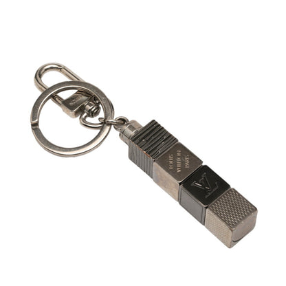 Louis Vuitton Porte-Cls Cube Keychain Charm M67142 Silver Metal