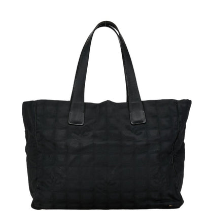 Chanel New Travel Line Tote Mm Bag A15991 Black Nylon Leather