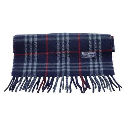 Burberry Nova Check Scarf Navy Multicolor Wool