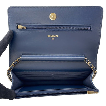 Leather - Chanel Chain/ Shoulder Wallet Denim
