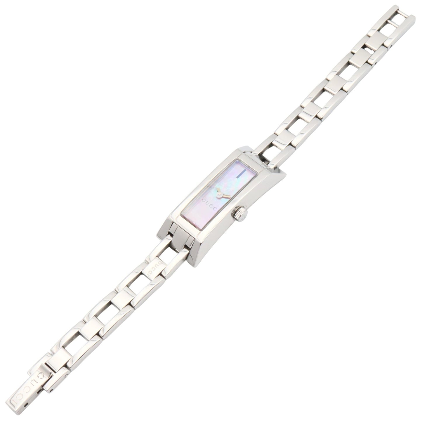 Gucci Women'S Stainless Steel Watch With Pink Shell Finish