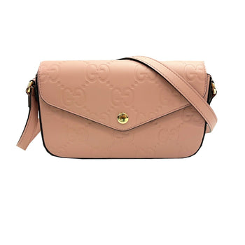 Gucci Super Mini Shoulder Bag 772794 Gg Leather Pink