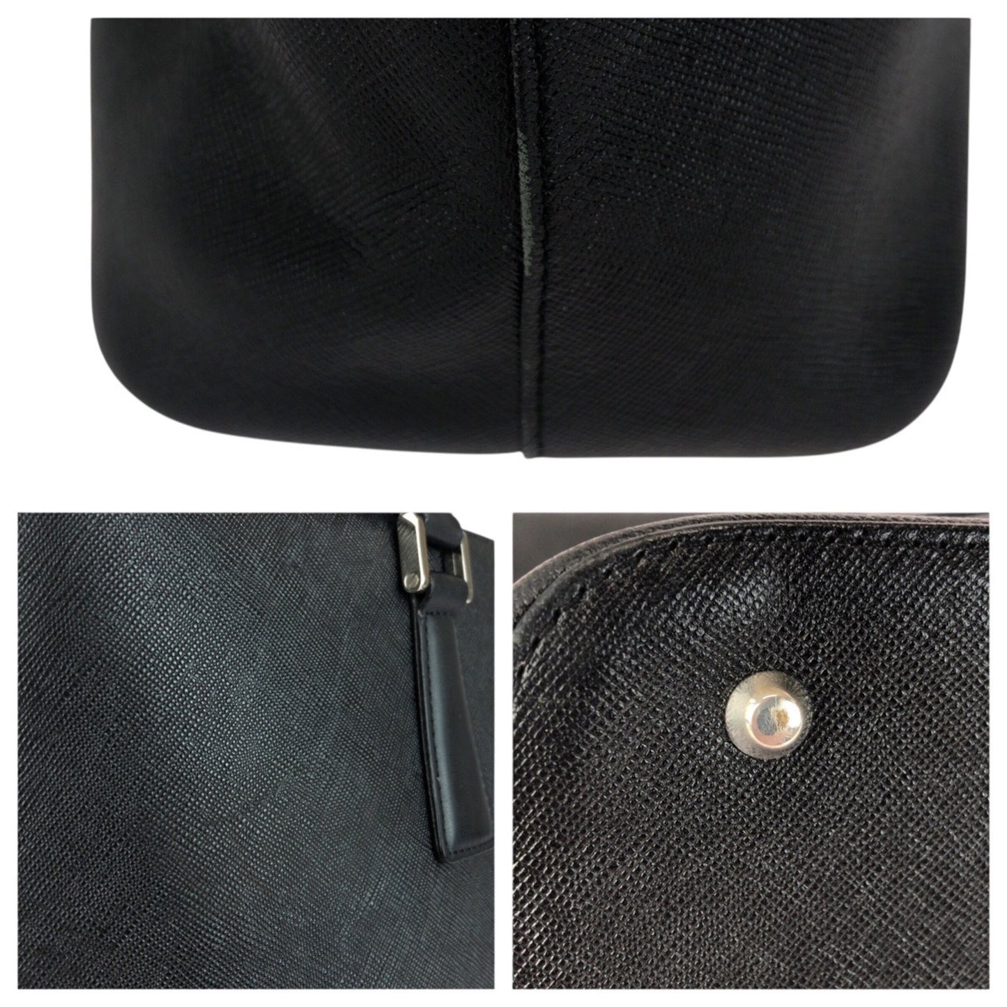 Burberry Nova Check Black Tote Bag With Silver Hardware