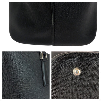 Burberry Nova Check Black Tote Bag With Silver Hardware