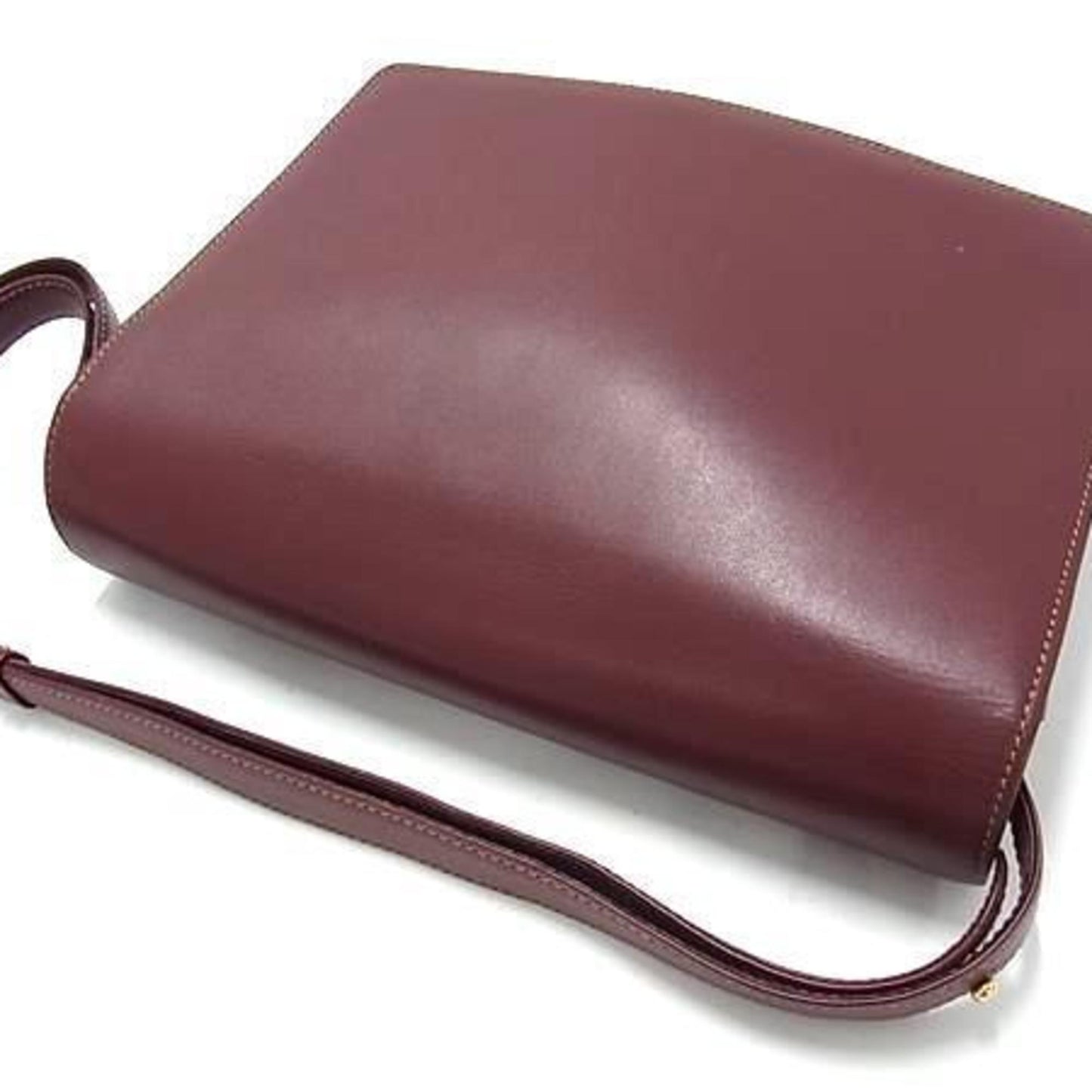 Cartier Must Line Shoulder Bag In Bordeaux Leather
