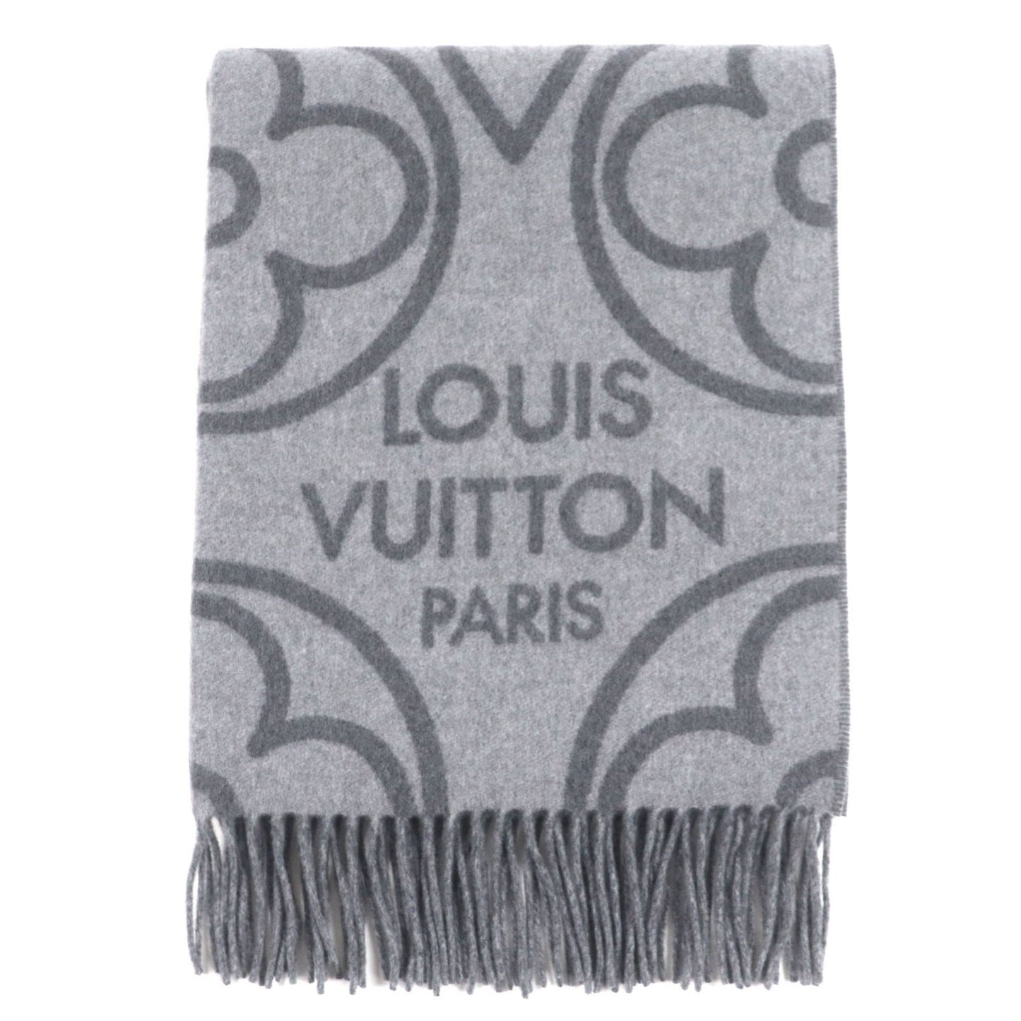 Louis Vuitton 2022 Louis Vuitton Echarpe Earmuffs R96950 Cashmere And Wool With Fringe