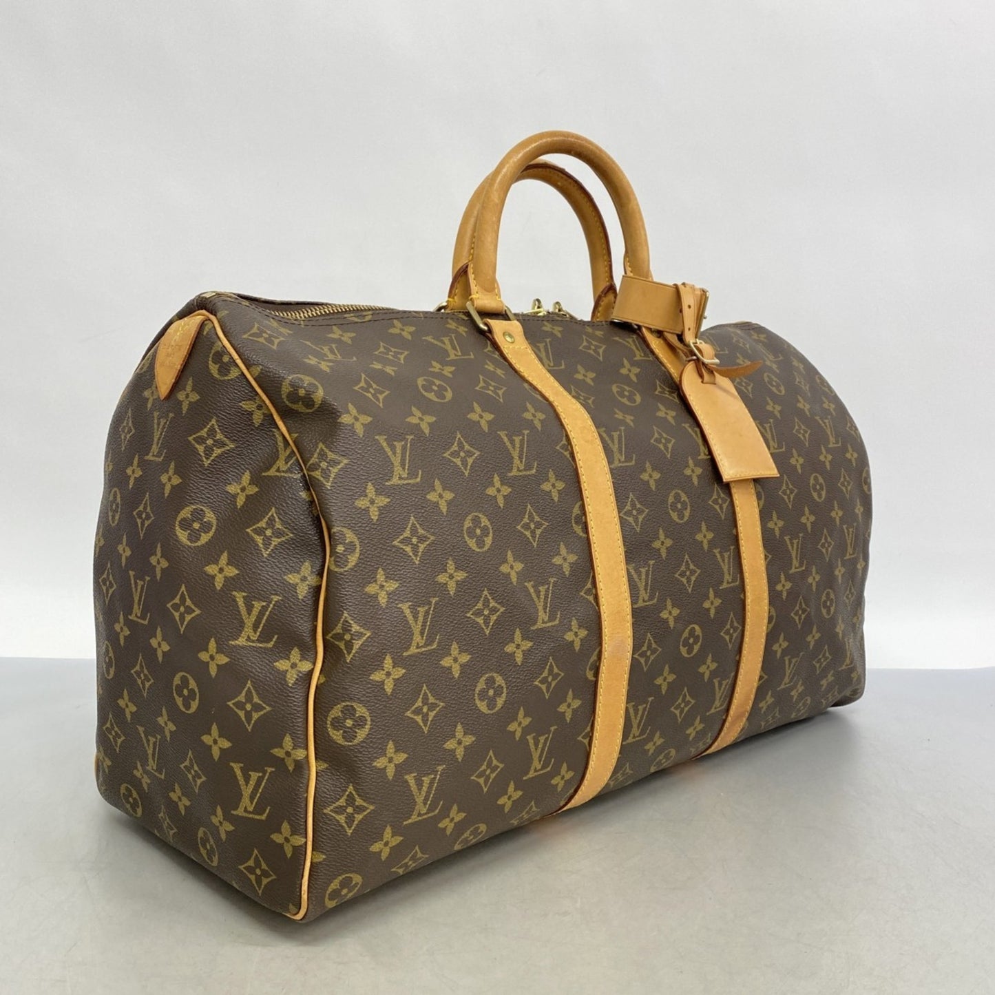 Louis Vuitton Monogram Keepall 50 Boston Bag M41426 Brown