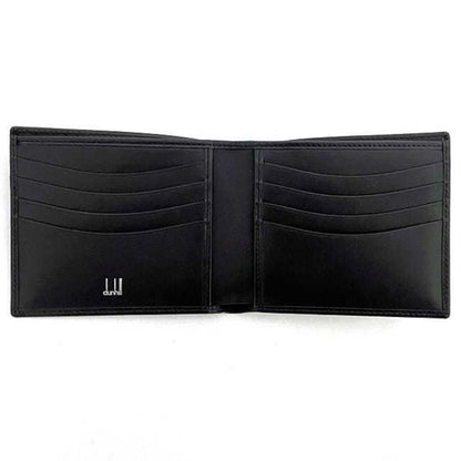 Dunhill Bi-Fold Wallet Black Ll3070A Ec-20092 Leather Dunhill Billfold Compact