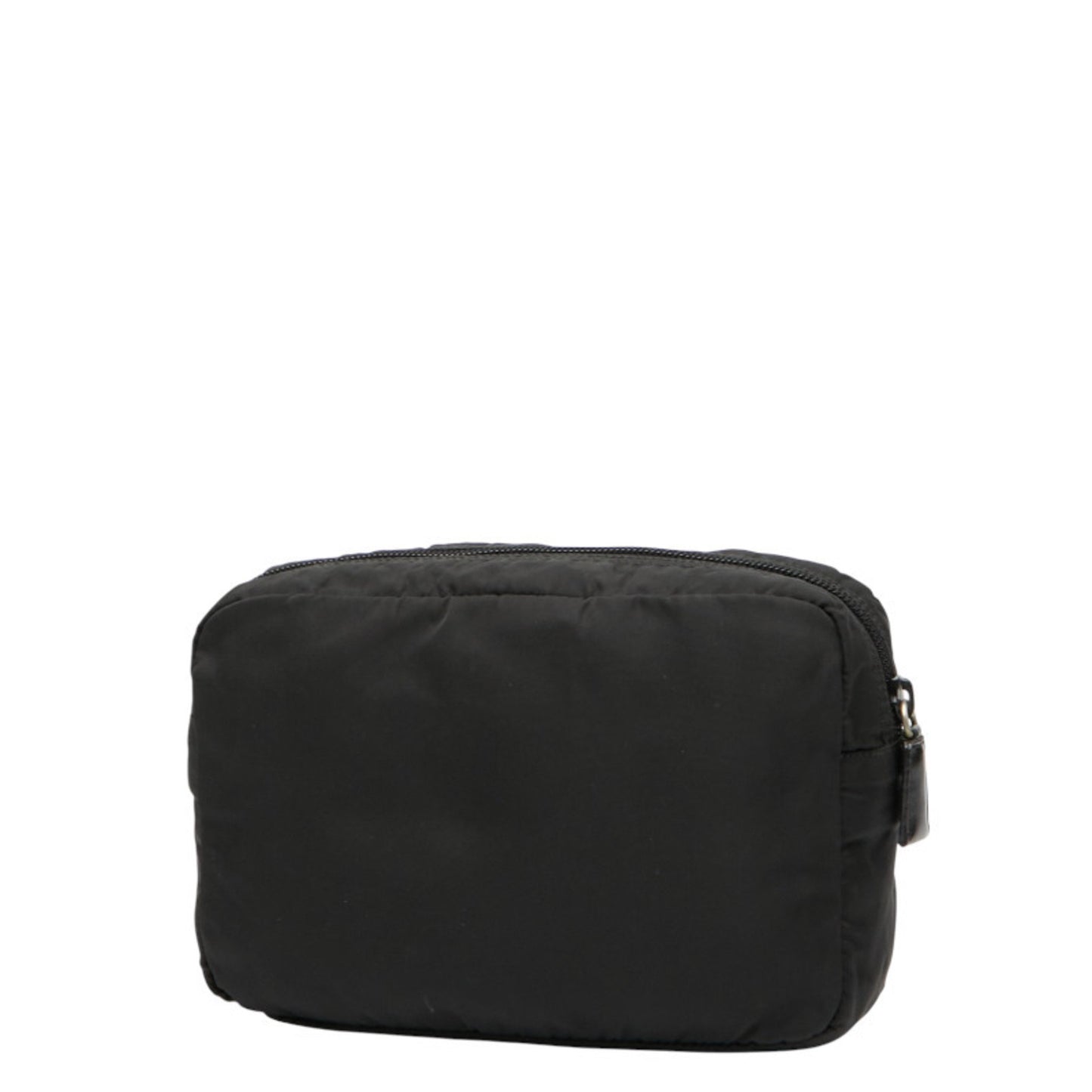 Prada Triangle Logo Plate Pocono Pouch Mv348 Black Nylon