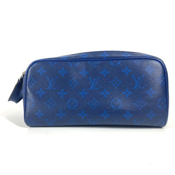 Louis Vuitton M30849 Taiga Rama Dopp Kit Pouch Handbag Clutch Bag Second Leather Monogram Canvas