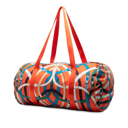 Hermes Herms Air Silk Duffle 44 Cavalcadour Boston Bag/Handbag In Orange
