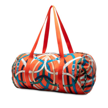 Hermes Herms Air Silk Duffle 44 Cavalcadour Boston Bag/Handbag In Orange