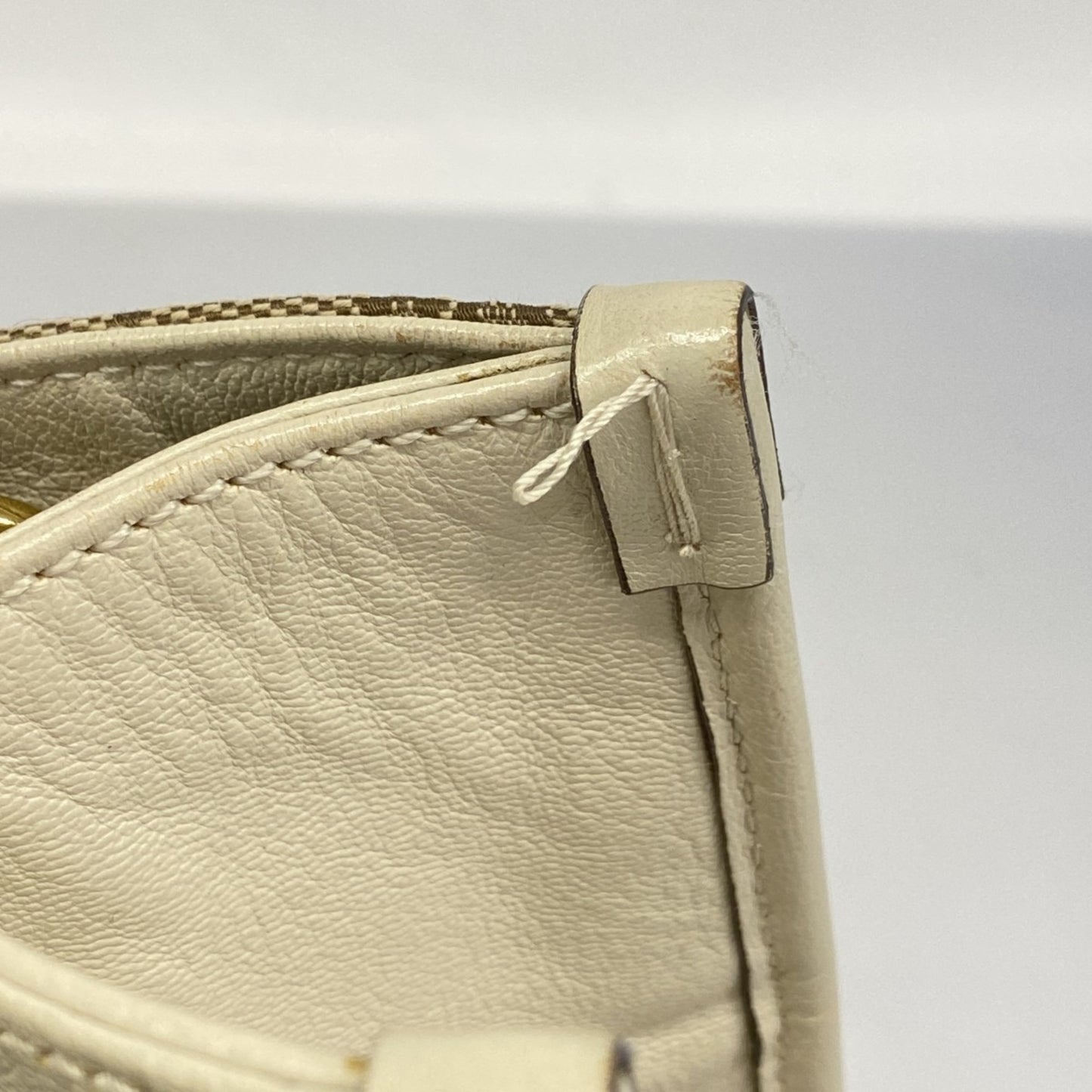 Gucci Gg Canvas Horsebit Tote Bag 623694 Brown White