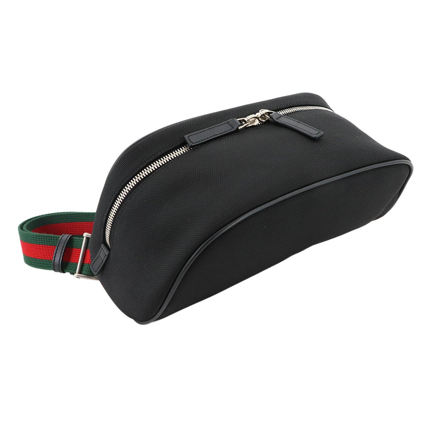 Gucci Sherry Line Waist Body Bag In Nylon Canvas And Leather