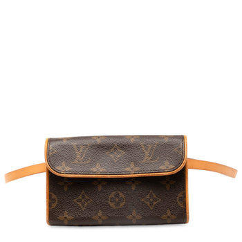 Louis Vuitton Monogram Pochette Florentine Body Bag/Waist Bag M51855 Brown Leather